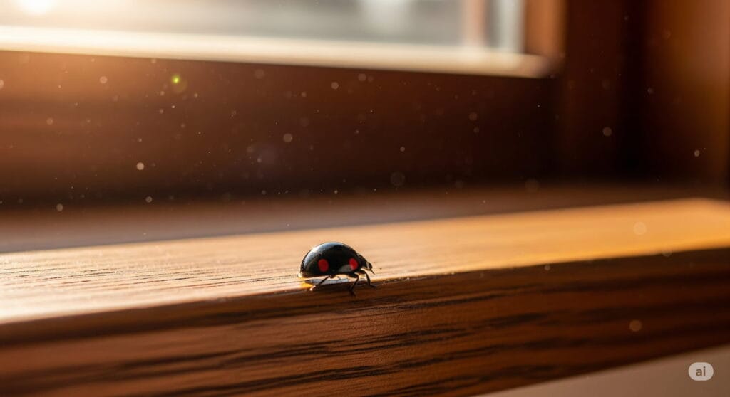 黒いてんとう虫が家の中にいる時のサイン