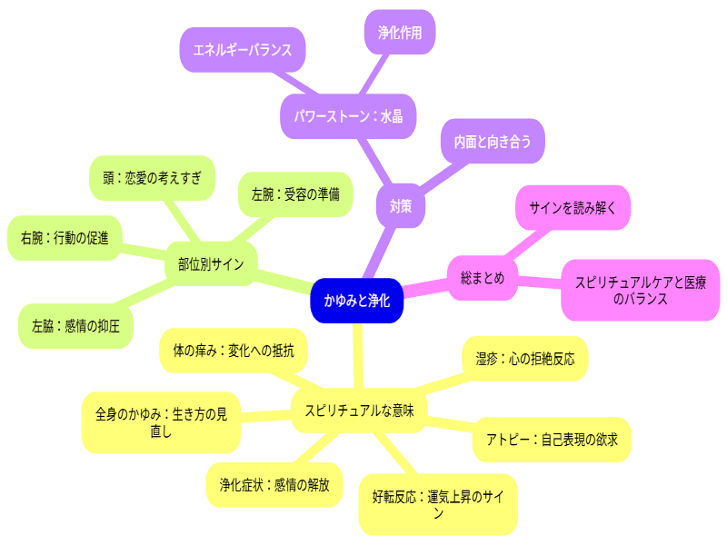 かゆみと浄化のマインドマップ